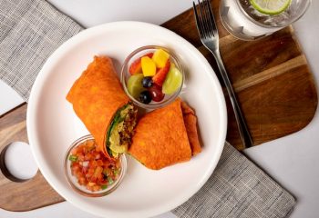 CHICKEN CHORIZO & EGGS BURRITO